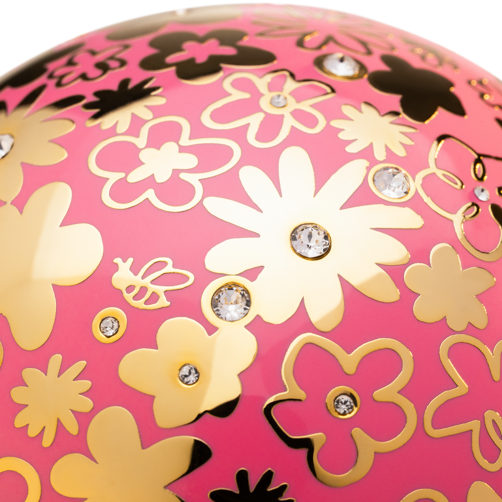 Decorative pink cup with floral patterns , luxury fragrance cup 