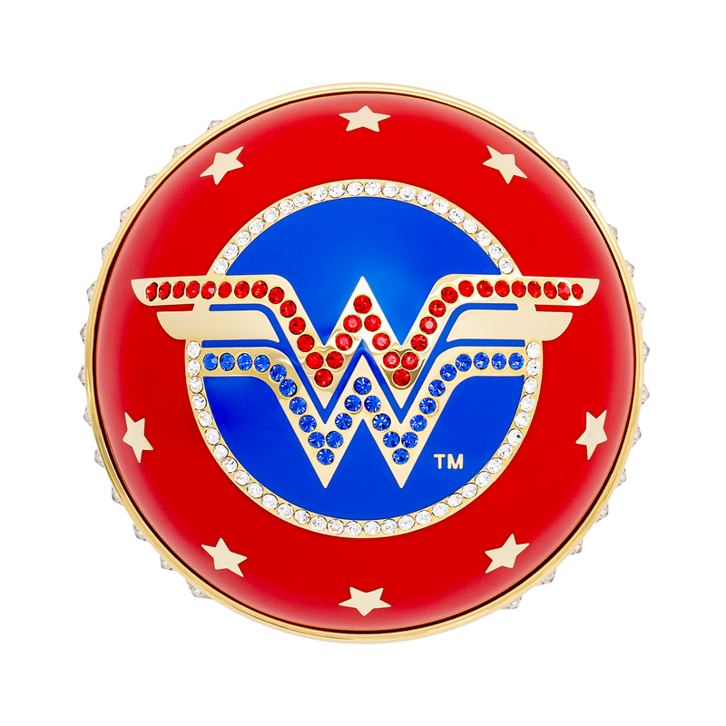 Wonder Woman emblem on perfume cup