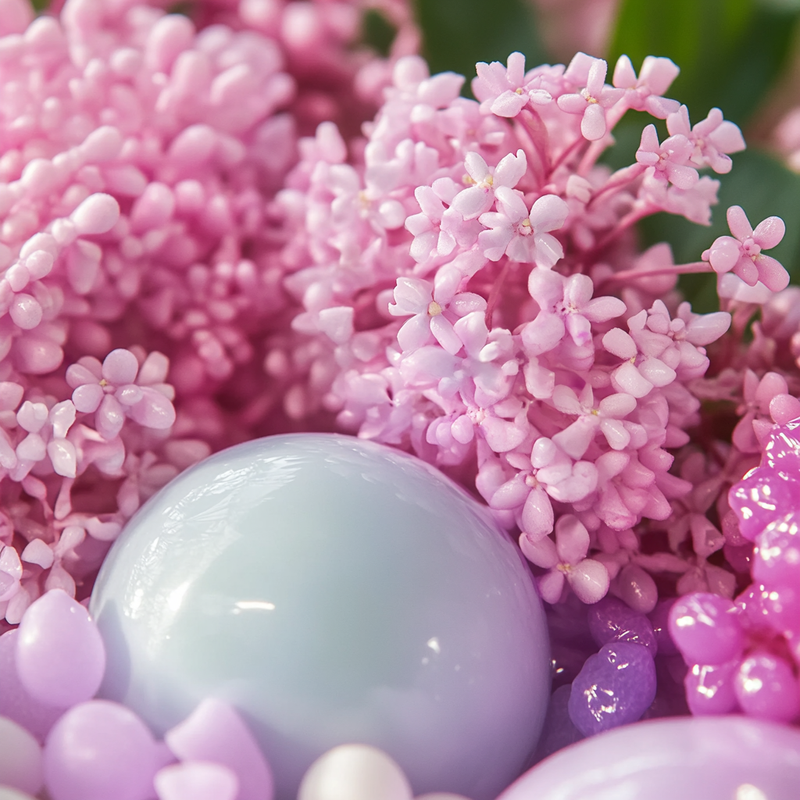 Pink Flowers with bubblegum 