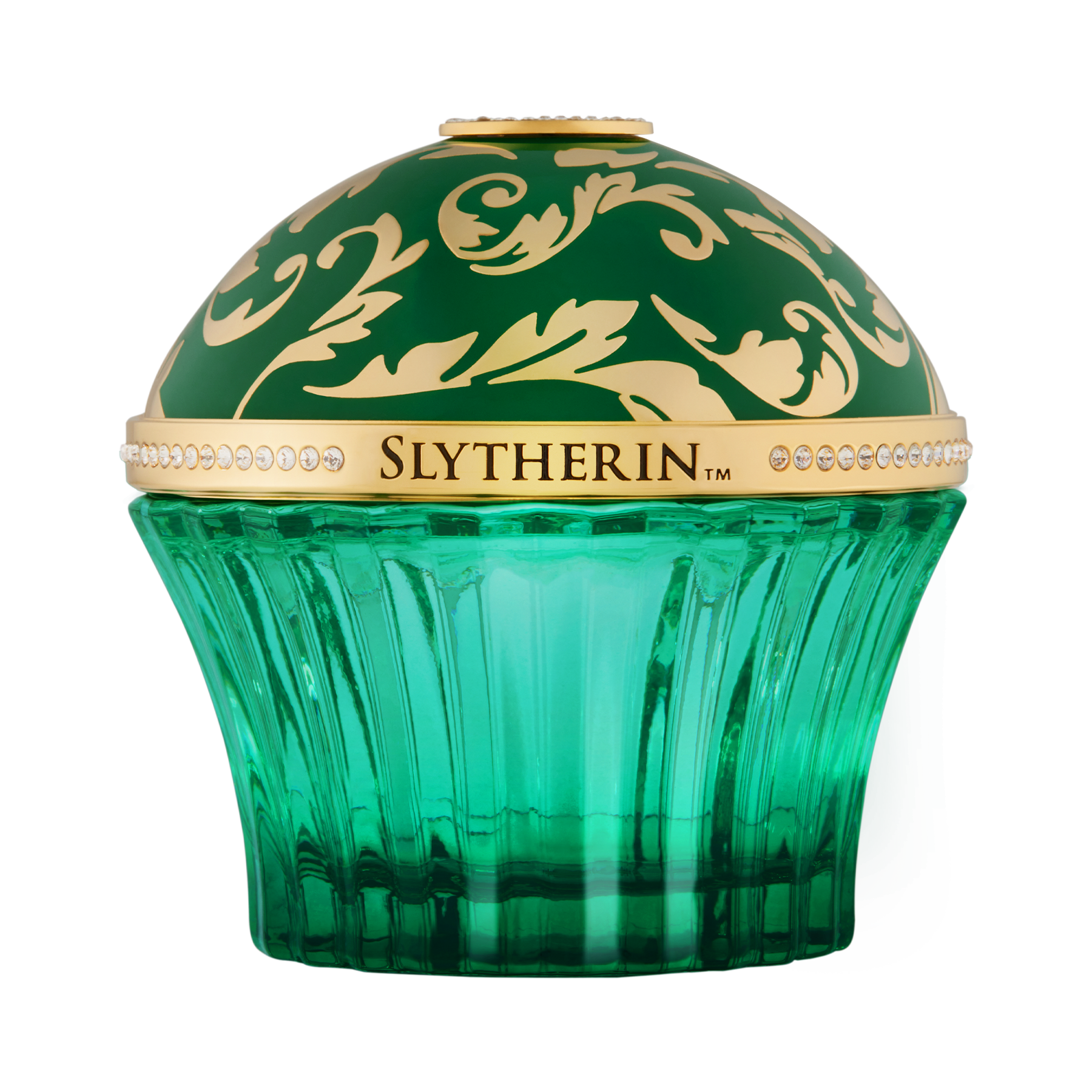 Luxury scent green and fresh style parfume in Slytherin designed bottle 