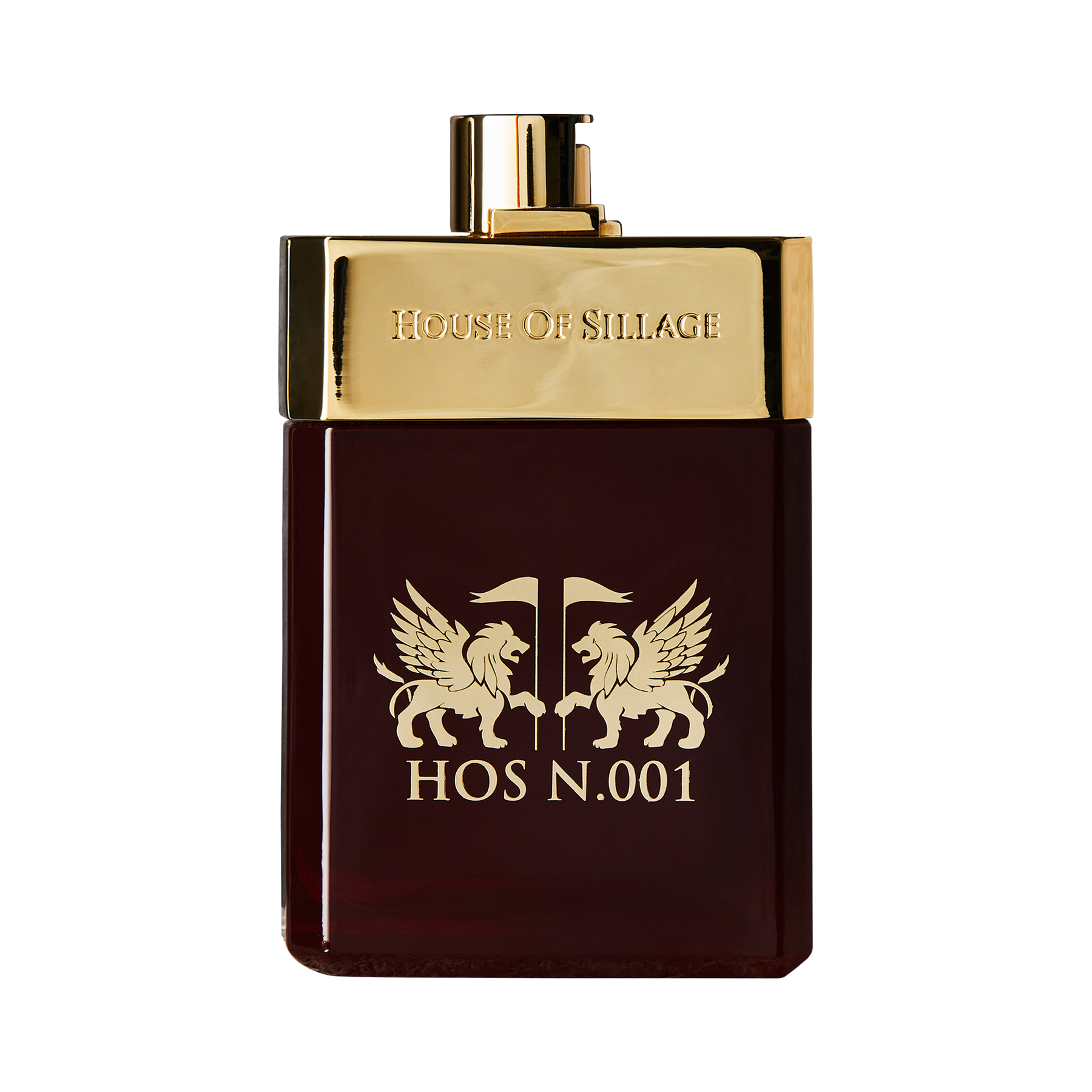 House of Sillage fragrance N001 in red and golden bottle